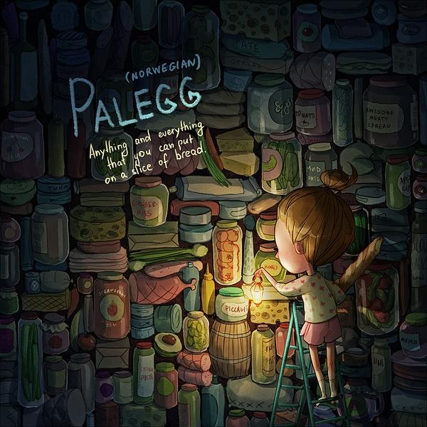 2. palegg(挪威语)任何可以放在一片面包上的东西