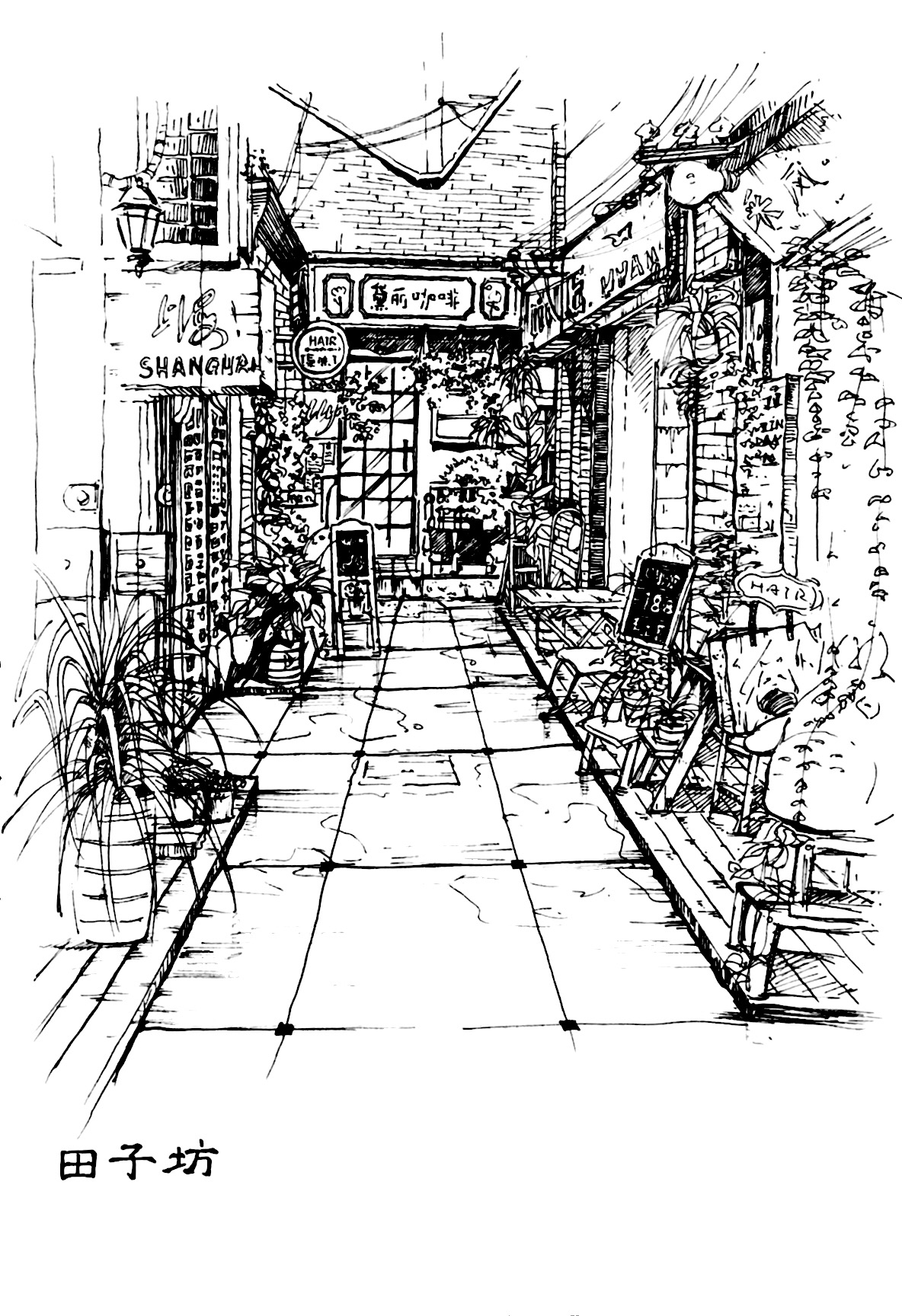简笔画 手绘 素描 线稿 1_1728 竖版 竖屏